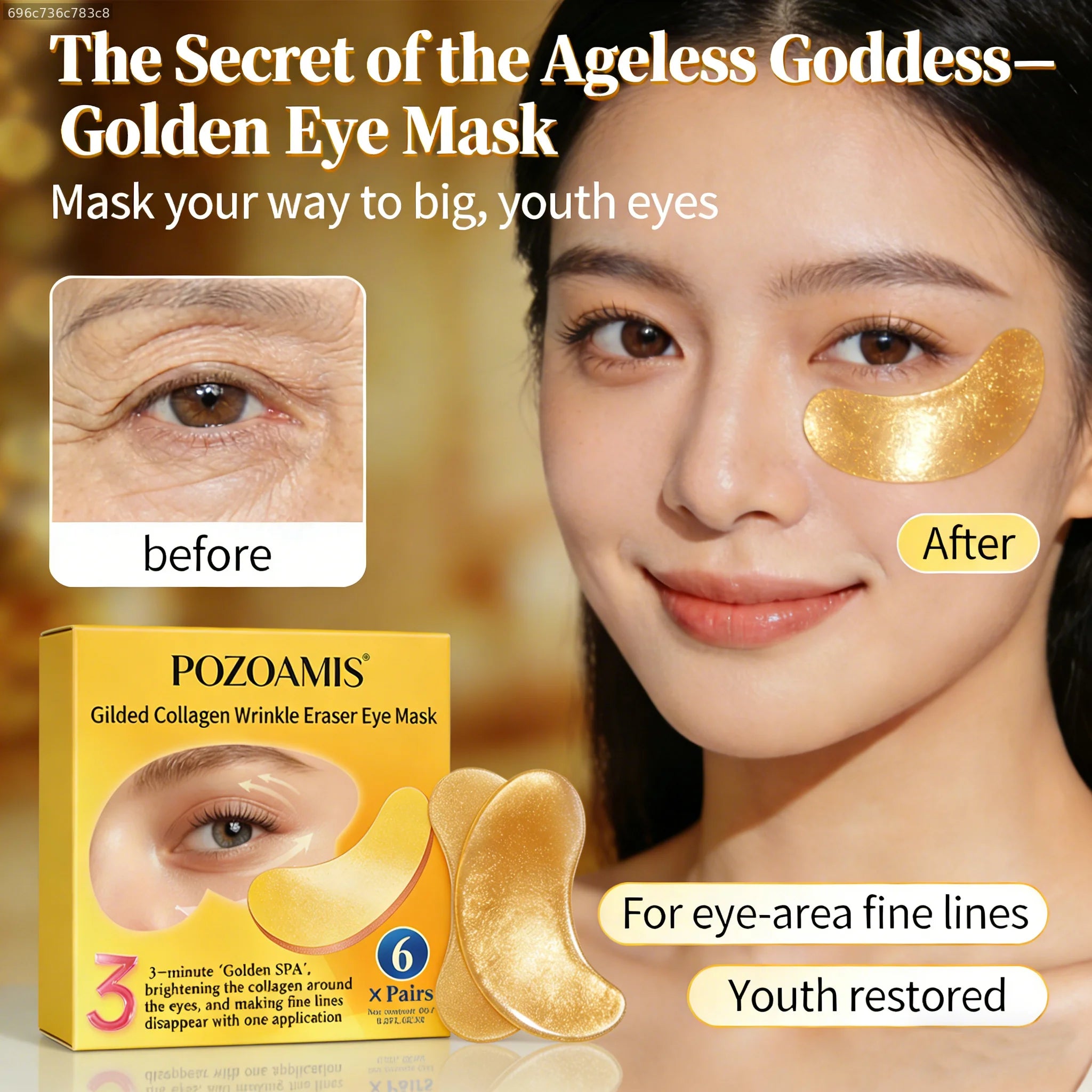 Glazely 24K Gold Glow Eye Patches