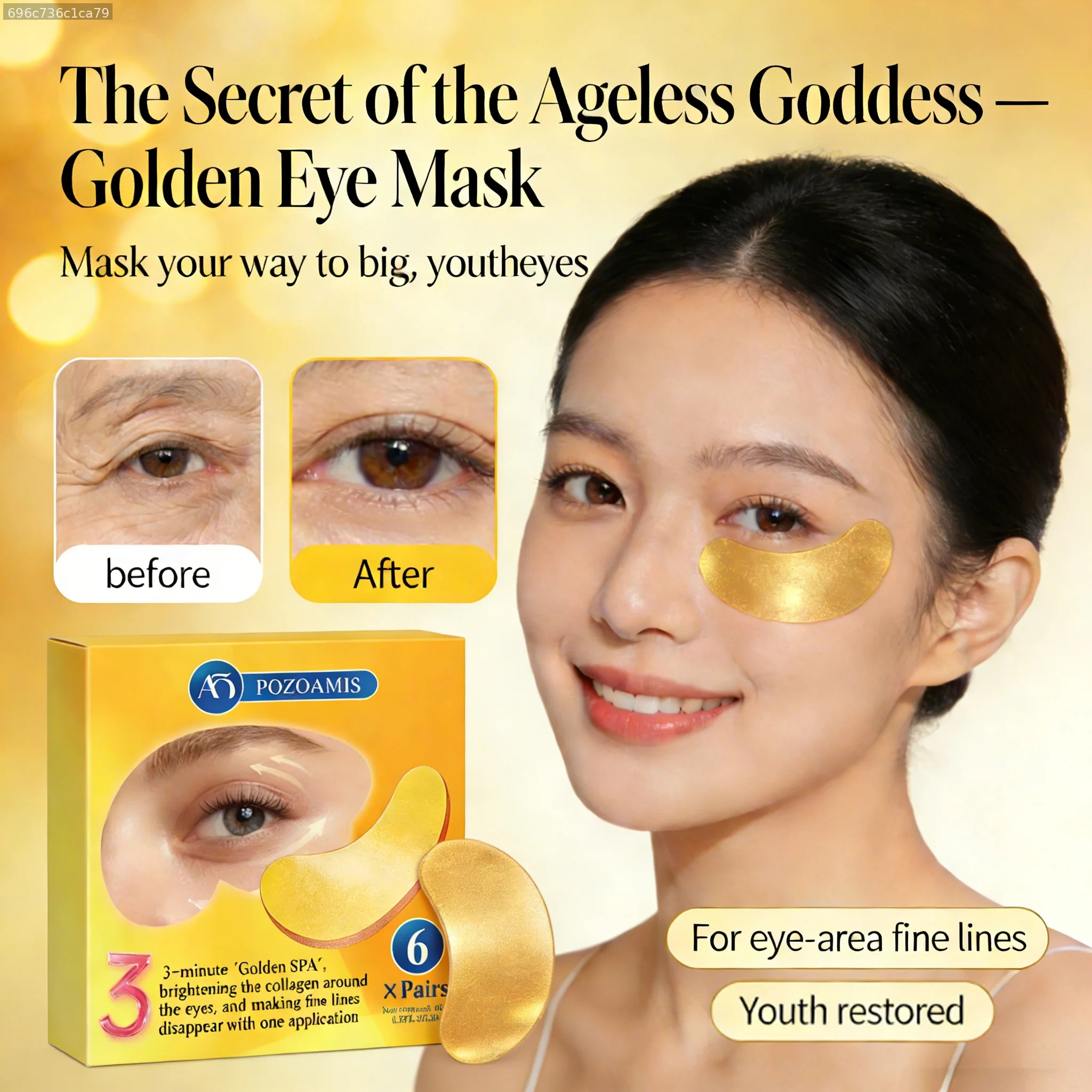 Glazely 24K Gold Glow Eye Patches
